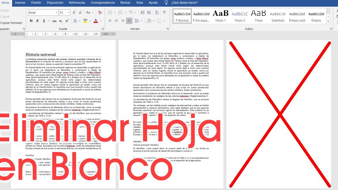 Cómo Quitar Las Hojas En Blanco En Word