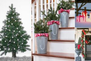 48 ideas de decoración de jardín de Navidad