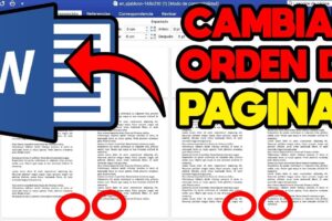 Cambiar Orden De Páginas En Word