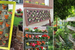 15 ideas de camas de jardín verticales de bricolaje para patios y jardines