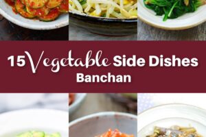 15 adornos de verduras (banchan)