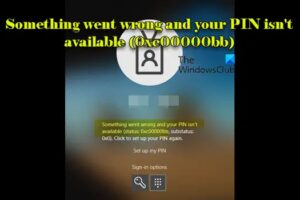 0xc00000bb, Se ha producido un error y su PIN no está disponible
