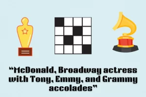 'McDonald, actriz de Broadway con premios Tony, Emmy y Grammy' NYT Mini crucigrama respuesta y consejos
