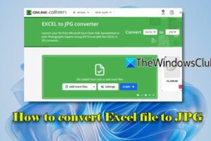 Cómo convertir un archivo Excel a JPG