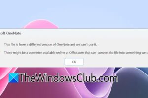 Este archivo proviene de una versiรณn diferente de OneNote