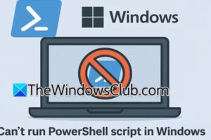 No se puede ejecutar el script PowerShell en Windows 11