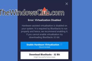 La virtualización de errores se ha corregido a Bluestacks