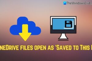 Los archivos OneDrive se abren como “Guardado en esta PC”