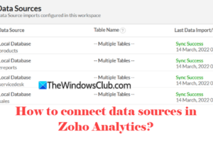 ¿Cómo conectar fuentes de datos a Zoho Analytics?