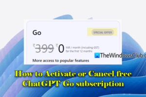 Cómo activar o cancelar la suscripción gratuita a ChatGPT Go