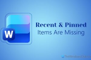 Faltan elementos recientes y anclados en Word, Excel y PowerPoint