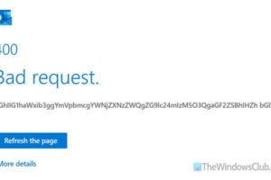 Solucione el error 400 al iniciar sesión en su cuenta de Microsoft