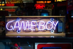 El rótulo de neón de GAME BOY de los años 90, raro y auténtico, saldrá a subasta