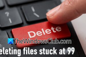 Eliminación de archivos pegados a 99 en Windows 11 [Fix]