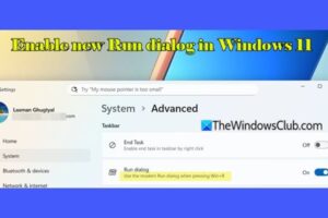 Habilite el nuevo cuadro de diálogo Ejecutar en Windows 11