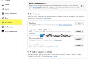 Cómo desactivar la IA en Firefox en Windows 11