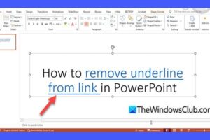Cómo eliminar el subrayado del enlace a PowerPoint