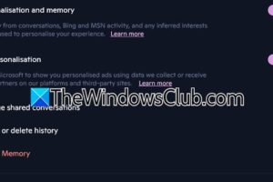 Activa o desactiva los anuncios personalizados en la aplicación Copilote en Windows 11