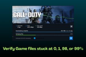 Verifica los archivos del juego pegados a 0, 1, 98 o 99% [Fix]