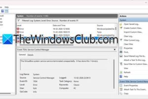 El servicio de servicio del sistema VirtualBox finalizó inesperadamente