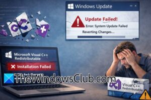 Microsoft Visual C++ Redistributable se revirtió o corrompió después de la actualización de Windows