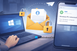 Reciba una notificación por correo electrónico cuando su PC con Windows esté desbloqueada