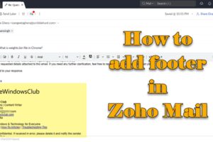 Cómo añadir pie de página en Zoho Mail