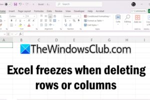 Excel se bloquea al suprimir filas o columnas
