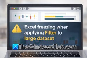 Excel se congela cuando se aplica un filtro a un conjunto de datos grande