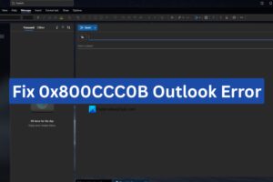 Corrija el error de Outlook 0x800CCC0B