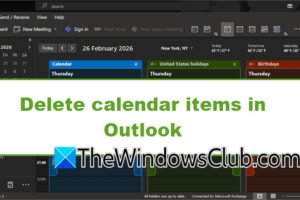 Cómo borrar elementos del calendario en Outlook