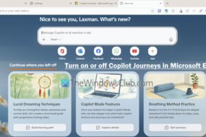 Cómo activar o desactivar Copilot Journeys en Microsoft Edge