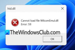 No se puede cargar el archivo WilcomEmul.dll Error 59 [Fix]