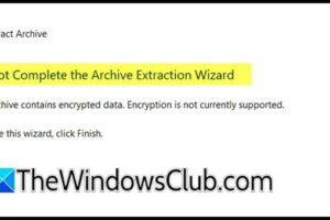 No se puede completar la extracción del archivo en Windows 11