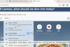 Cómo habilitar, desactivar y utilizar las acciones de Copilote en Windows 11