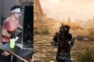 Conoce al hombre que corre un maratón… en Skyrim