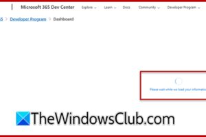 El programa para desarrolladores de Microsoft 365 se ha quedado atascado en la carga de su información