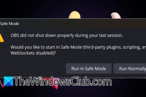 OBS no se ha cerrado correctamente en el ordenador con Windows [Fix]