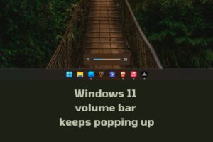 La barra de volumen de Windows 11 sigue apareciendo