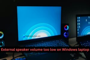 El volumen del altavoz externo es demasiado bajo en el portátil Windows