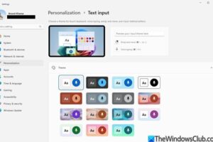 Cambia el teclado táctil, el panel Emoji, el tema de escritura de voz en Windows 11