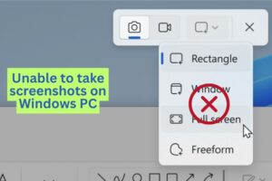 No se pueden realizar capturas de pantalla en Windows 11