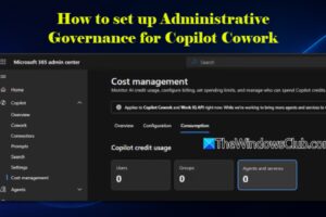 Cómo configurar la gobernanza administrativa para Copilot Cowork