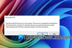 El servicio ISCSI de Microsoft no se está ejecutando